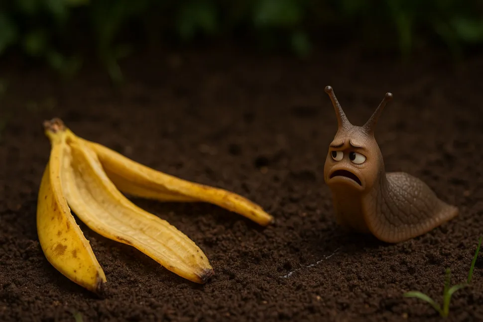 Da kein Foto einer Schnecke gefunden werden konnte, die keine Bananen mochte, wurde die künstliche Intelligenz gebeten, ein solches zu erstellen.