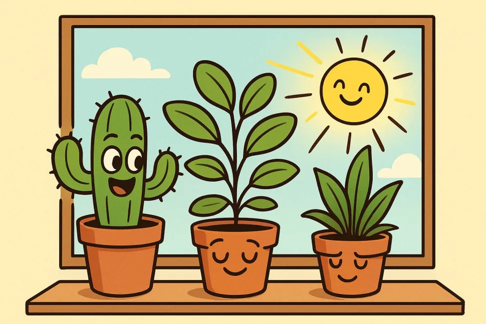 No interior, h&aacute; menos luz do que no exterior. Por isso, quase todas as suas plantas precisam de estar perto da janela