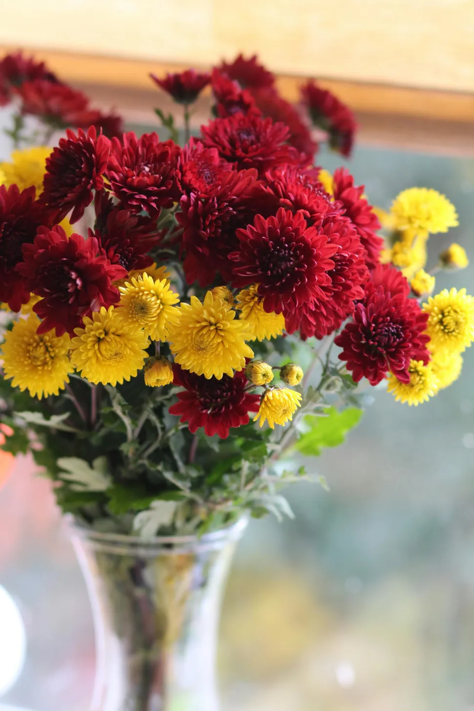 Auch die Lebenden können sich an einem Chrysanthemenstrauß erfreuen - Foto von Katana / Pexels