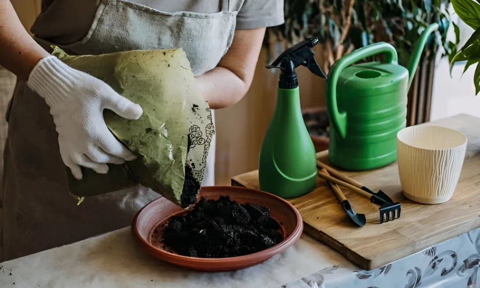 El trasplante aporta nuevos nutrientes a la planta para varias semanas – Foto de Iryna Khabliuk / Canva