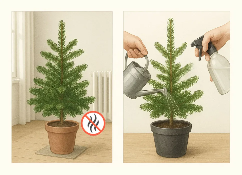 Das Geheimnis, damit Ihr Baum in der Wohnung überlebt? Feuchtigkeit und keine Hitze