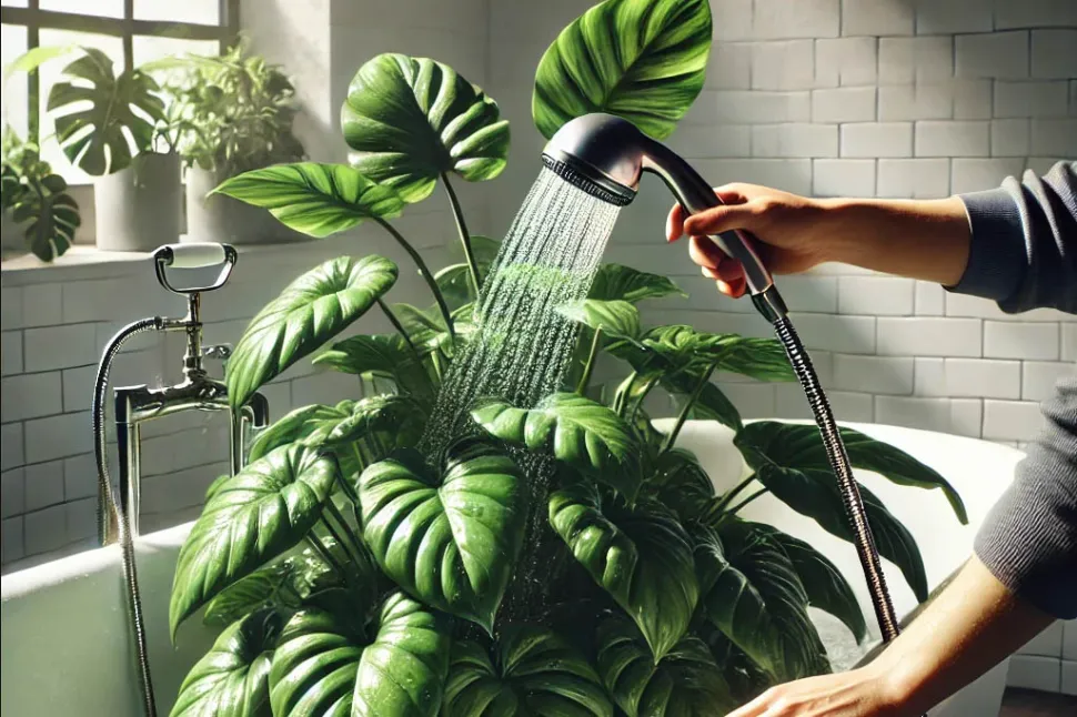 Depois de lavar os seus azulejos, limpe as suas plantas