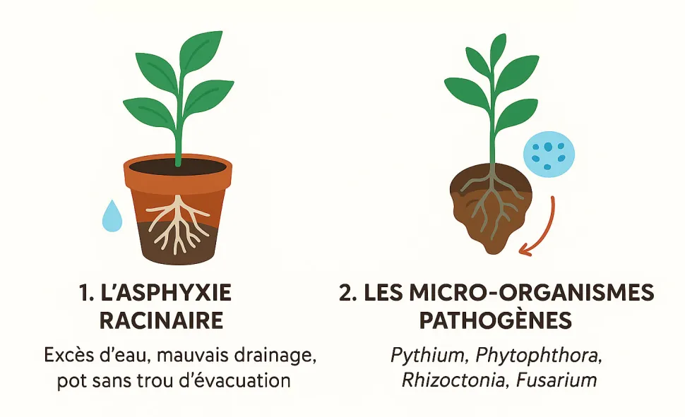Over-watering is not the only cause of root rot.