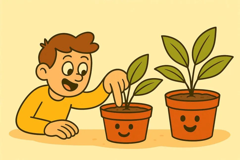 Inutile d'investir dans un hygrom&egrave;tre. Votre doigt suffi &agrave; mesurer l'humidit&eacute; dans le pot.