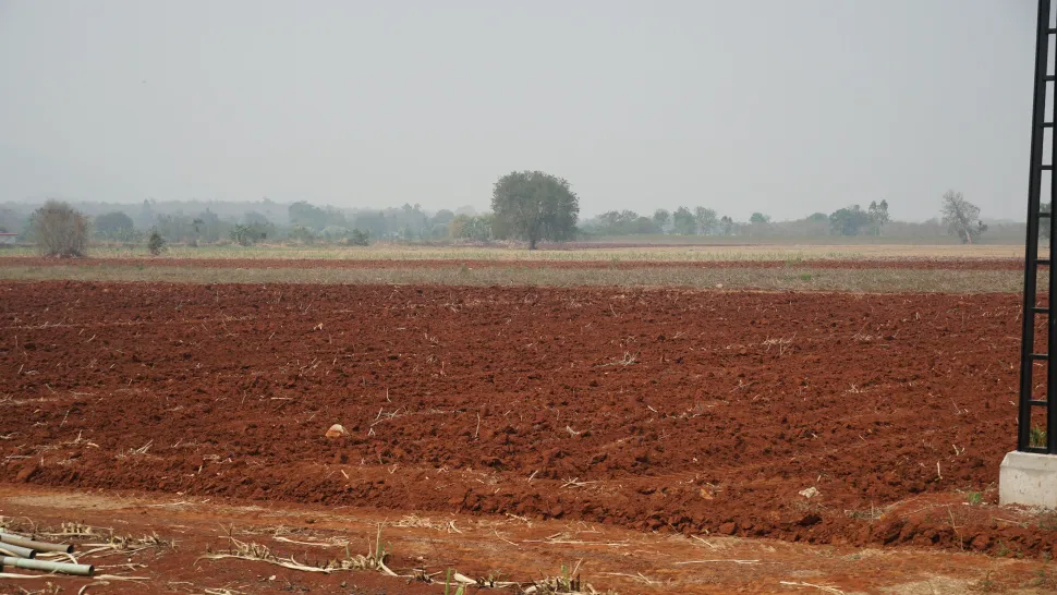 Solo argiloso utilizado para o cultivo na Tailândia