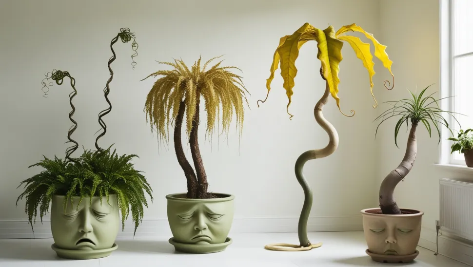 Ugly, balding, etiolated plants