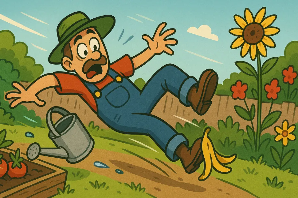 Bananentopf Gartenarbeit